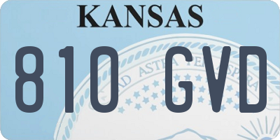KS license plate 810GVD