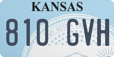 KS license plate 810GVH