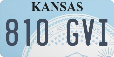 KS license plate 810GVI