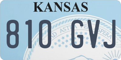 KS license plate 810GVJ
