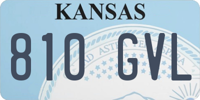 KS license plate 810GVL