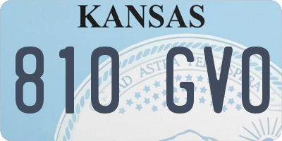 KS license plate 810GVO