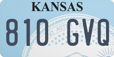 KS license plate 810GVQ