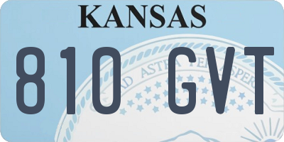 KS license plate 810GVT