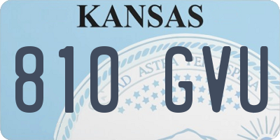 KS license plate 810GVU