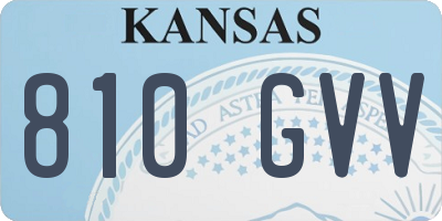 KS license plate 810GVV