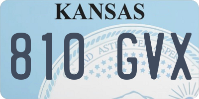 KS license plate 810GVX