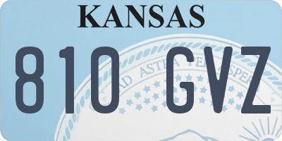 KS license plate 810GVZ
