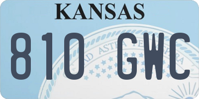 KS license plate 810GWC