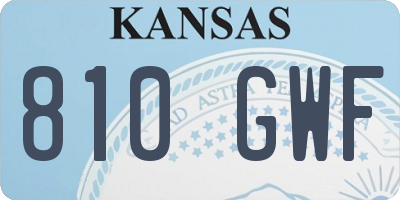 KS license plate 810GWF