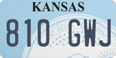 KS license plate 810GWJ