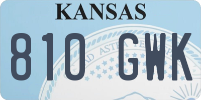 KS license plate 810GWK