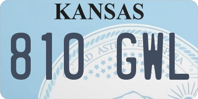 KS license plate 810GWL