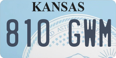 KS license plate 810GWM