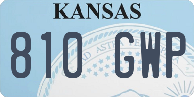 KS license plate 810GWP