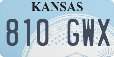 KS license plate 810GWX