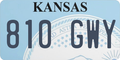 KS license plate 810GWY