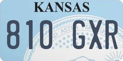 KS license plate 810GXR