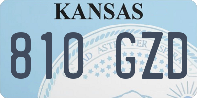 KS license plate 810GZD