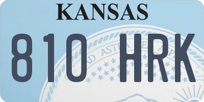 KS license plate 810HRK
