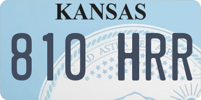 KS license plate 810HRR