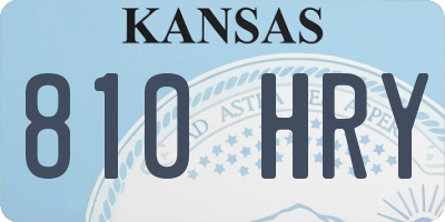 KS license plate 810HRY