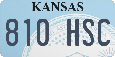 KS license plate 810HSC