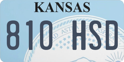 KS license plate 810HSD