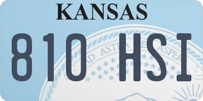 KS license plate 810HSI