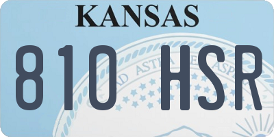 KS license plate 810HSR