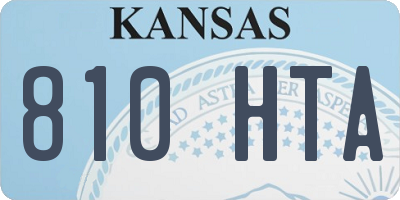 KS license plate 810HTA