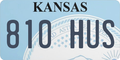 KS license plate 810HUS