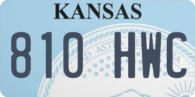 KS license plate 810HWC