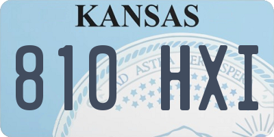 KS license plate 810HXI