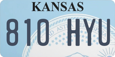 KS license plate 810HYU