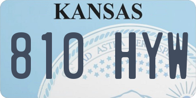 KS license plate 810HYW