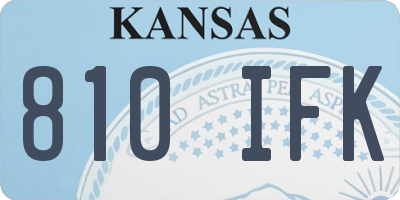 KS license plate 810IFK