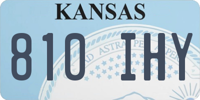 KS license plate 810IHY