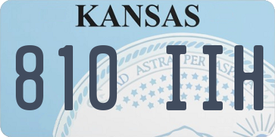 KS license plate 810IIH