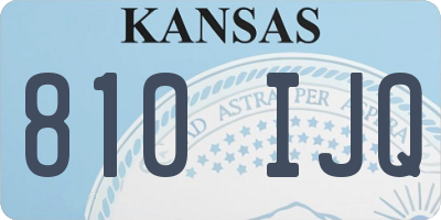 KS license plate 810IJQ