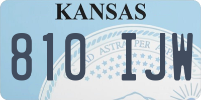 KS license plate 810IJW