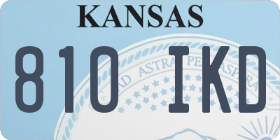 KS license plate 810IKD