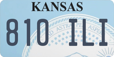 KS license plate 810ILI