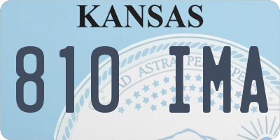 KS license plate 810IMA