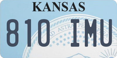 KS license plate 810IMU