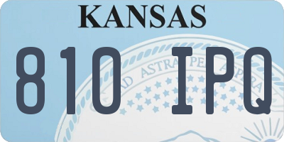 KS license plate 810IPQ