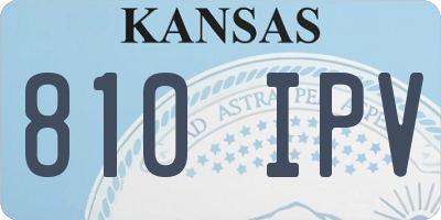 KS license plate 810IPV