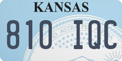 KS license plate 810IQC
