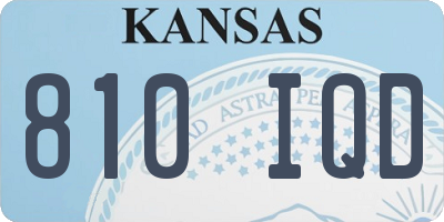 KS license plate 810IQD