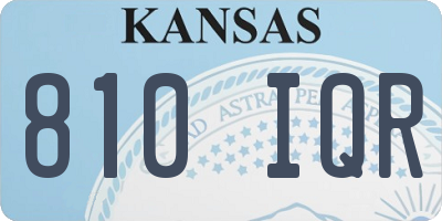 KS license plate 810IQR